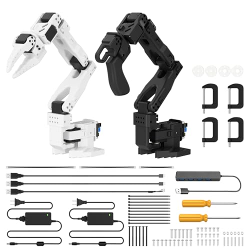The Impact of AI on Swarm Robotics 4 AI Robotic Arm Kit Hiwonder SO-ARM101 Embodied Imitation Learning Open Source 6-Axis Robot Arm 12 High-Torque Bus Servo Motors AI Vision Recognition (Starter Kit, Included 3D Printed Parts, Assembled)