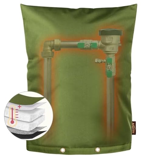 Angooni Upgraded Backflow Preventer Cover Aluminum Foil (5°F) - 24" W x 36" H Industrial 600D Winter Sprinkler Valve Covers for Outside, Anti-UV Winter-Freeze Water Well Pump Cover, Green