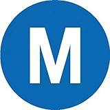 mittelleiter h0  Etiketten auf Bogen - Kennzeichnung elektrischer Leiter - M (Mittelleiter) 15 Stk/Bogen Größe Einzeletikett (Durchm.): 2,5 cm PVC-Folie, selbstklebend