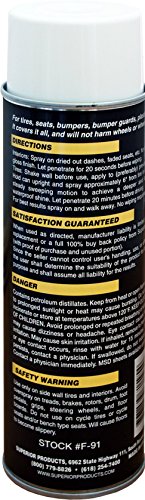 Superior Products California Cover All Automotive Tire Shine Aerosol Spray Can & Professional Grade -Tire Dressing - High Gloss - Water Repellent & Made in America (14 oz) - Thumbnail 3