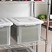 IRIS USA File Box, Plastic File Boxes With Lids, Document Organizer for Letter/Legal File, Document Box, Storage Bin For Hanging Files, Secure Latching Lid Stackable BPA-Free, Clear 35 Qt. 1 Pack