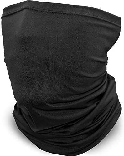 NOVELIFE Neck Gaiter, Bandana Face Mask, Balaclava Breathable Cover Scarf, Gator Covering (Black)