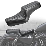 MOJINLI 2up seat Fit Harley Sportster XL883N X48 2.0-3.3GAL Horizontal black