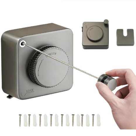 Corde à linge rétractable pour balcon et intérieur 4,5m
