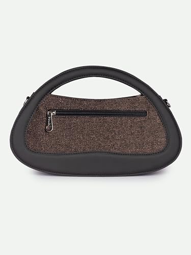 Image of ZOUK Nadia Sling Bag for Women - Stylish Crossbody with Cutout Top Handle | Handcrafted Shoulder Bag with Multiple Pockets & Water-Resistant Lining | Formal & Casual Use |
