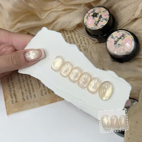 ADHERE Série Meow translucide - 1 pce UV LED Vernis à ongles gel œil de chat à paillettes holographiques magnétiques, pour salon de manucure DIY 5g (Miaou...