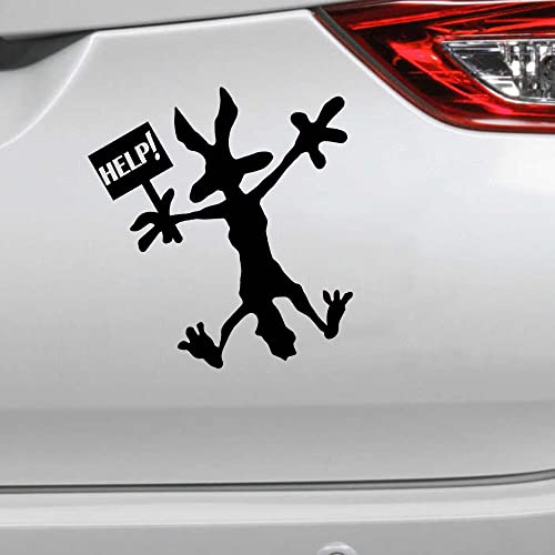 Coyote Calling For Help Decal Sticker Fix Hitting Wall Cars Truck Window 2Pcs #TOP1