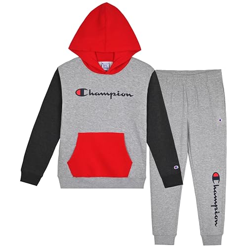 Champion Boys Jogger Set Fleece Hoodie and Sweatpants Tracksuit