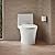 KOHLER Veil One-Piece Skirted Toilet, Dual Flush, Elongated Bowl, Skirted Trapway, White, Hidden Cord Option, Conceals Bidet Seat Cords, K-1381-HC-0