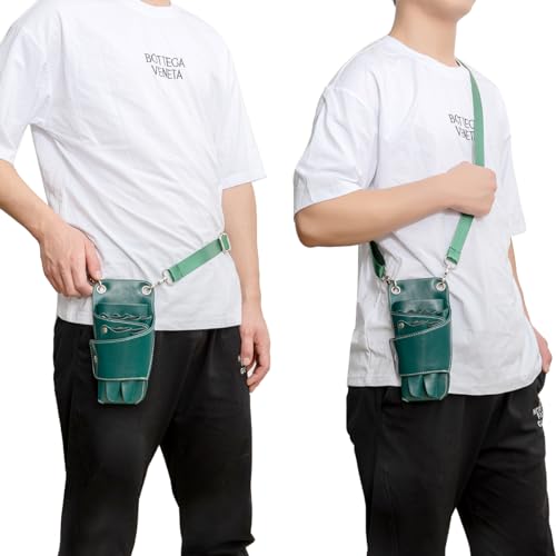 Niaoszhex Friseur Gürteltasche, Scherentasche, Barber Werkzeugtasche Friseurtasche Friseur Salon Schneide Tasche Friseurin für Friseursalon, Scheren, Kammaufbewahrung (LQ-XT Schwarz)