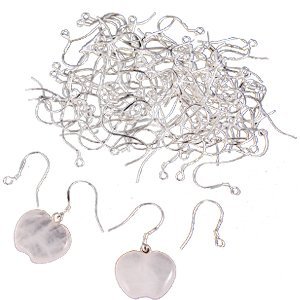 200pcs Silver Plated Earrings Support Hooks