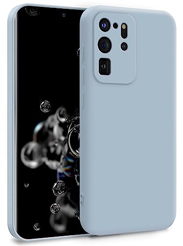 MyGadget Hülle für Samsung Galaxy S20 Ultra - Zweilagige Handyhülle mit Kameraschutz - Cover mit Innenfutter und Silikon außen - Hell Blau