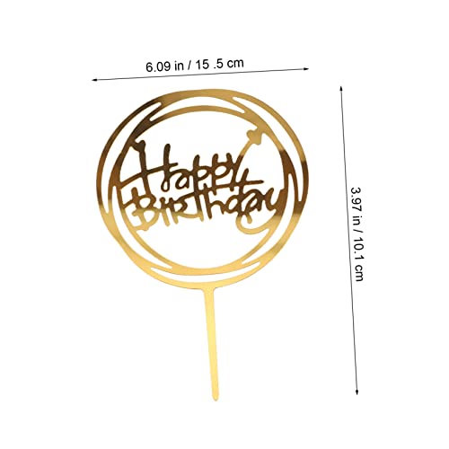Didiseaon 150 Pçs Cupcake Out Decorações Topper Dourado Faça Você Mesmo Para Toppers Acrílico Decora