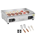 VEVOR Commercial Electric Griddle, 4400W Countertop Flat Top Grill, 29in Stainless Steel Griddle Grill with 2 Shovels and 2 Brushes for Home or Restaurant, 122?-572 ? Adjustable Temp