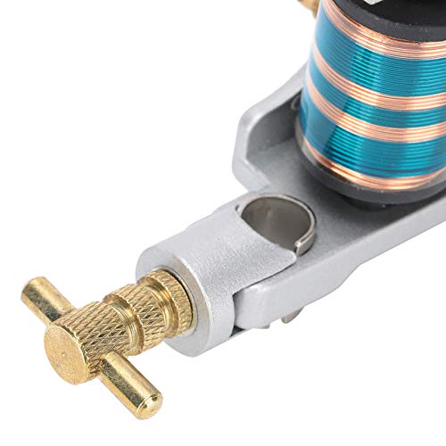 Professional Tattoo Machine Coil Liner Tattoo Coloring Template Machine Alloy Tattoo Supplies Portable Stable Cartridge Tattoo Machine Accessories For Artist(Silver) #TOP2