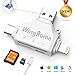 WingHome Trail Camera Card Viewer, 4-in-1 SD Card Reader for iPhone and Android, Micro SD/TF Card Adapter to View Game Camera Photos and Videos on Smart Devices