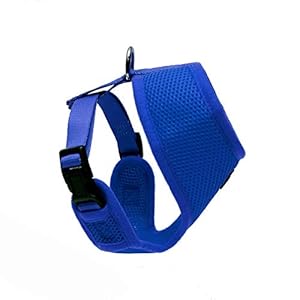 Woofles Pettorina per Cani Antistrozzo Regolabile Imbottita Morbida - Varie Misure e Colori + Guinzaglio Abbinato (Grande, Blu)
 - immagine 2
