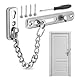 Door Chain Lock, Türkette Sicherheitsschloss, Edelstahl Türkettenschloss für Hotel, Familie, Innentüren, Fenster (silber, mit Schraubendreher)