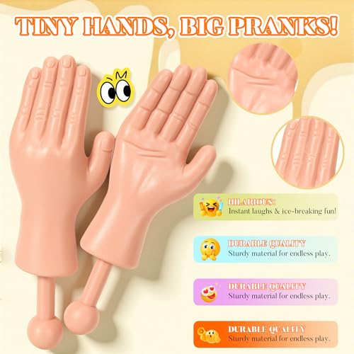 Tiny Hands, 2 Pairs Little Hands on a Stick, Funny Prank Toy - Image 3