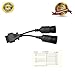 OBDII 6Pin 9Pin 6+9 J1708 J1939 Cable for Truck 6+9 to 16 Pin Black