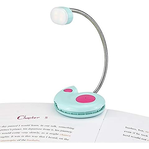 HONGUT Kids Book Light, Clip on Book Light for Reading in Bed, Book Reading Light, USB Rechargeable Small Book Light, 3 Brightness Dimmable Bookmark Lamp for Bookworms Travel-Blue Cover