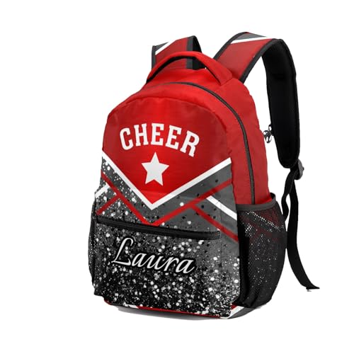Cheer Backpacks Cheerleading Bags for Cheerleaders Personalized Birthday Christmas Gifts for Cheer Team Coaches Girls with Name (Red Color)2