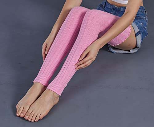 Wodecasa Women's Winter Over Knee High Leg Warmers Knit Ruffles Dance Yoga Footless Socks Thigh-Highs #TOP2