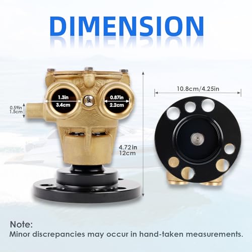 3860703 Crankshaft Mounted Impeller Water Pump for OMC V8 Engines, Volvo Penta, Johnson, Sherwood, Jabsco, Indmar - Compatible with 10-24915-01 F6B-9 856513 - Complete Raw Sea Water Pump Assembly by ComTrekium - Used condition - Image 2