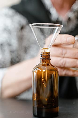 Image of OCTA Borosilicate Glass Funnel 2 inches 50mm for Laboratory Use Borosilicate Glassware for Bottle Hot Oil or Liquid Chemicals Solutions Pack of 2