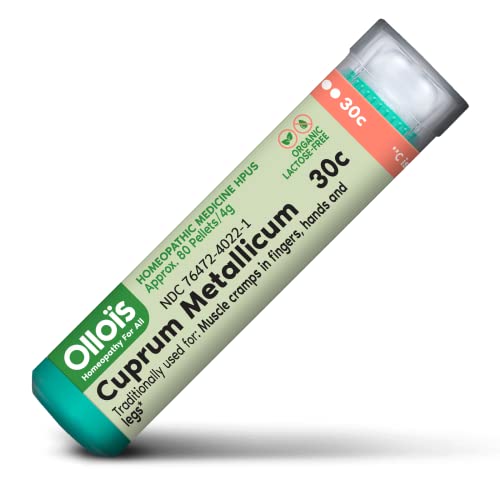 OLLOIS Cuprum Metallicum 30c Organic, Lactose-Free, Vegan, Homeopathic Medicine, 80