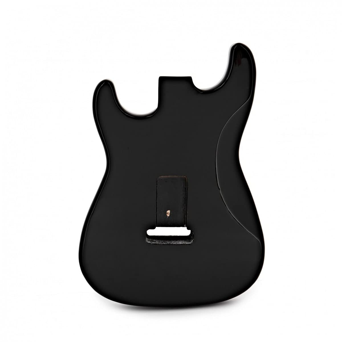 Corpo della chitarra elettrica nera stile ST per progetti e riparazioni fai da te
