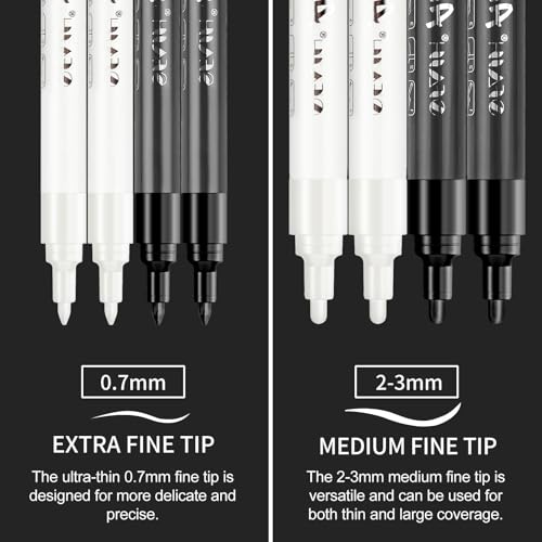 Image of SFAIH Acrylic Paint Markers, 2-3MM Medium Tip & 0.7MM Extra Fine