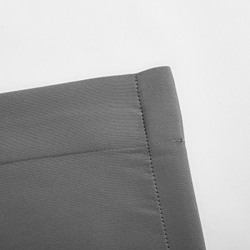 Dreaming Casa Solid Room Darkening Blackout Curtains For Bedroom Draperies Window Treatment Grey Grommet 2 Panels 96 Inches Long, 72" W X 96" L #TOP4