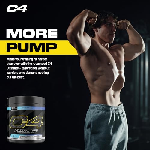 Image of C4 Ultimate Pre Workout Powder ICY Blue Razz - Sugar Free Preworkout Energy Supplement for Men & Women - 300mg Caffeine + 3.2g Beta Alanine + 2 Patented Creatines - 20 Servings