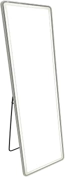 Gr8 Home Smart Full Length Mirror With LED Lights Dressing Mirror Floor Standing Or Wall Mounted For Bedroom Living Room Closets Corridor Changeable Light Colour Adjustable Brightness