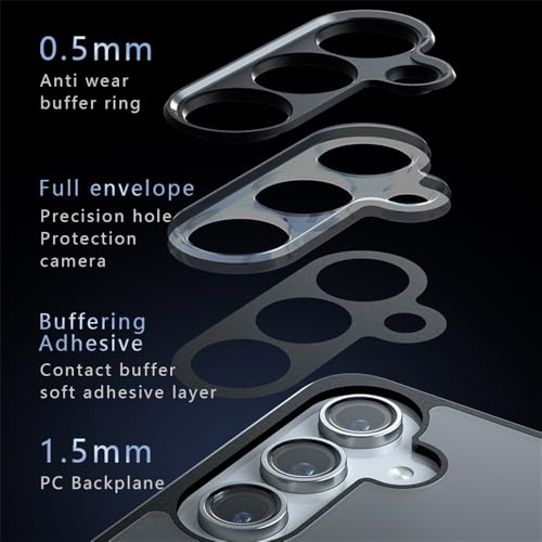 Image of Mobile Case Cover for Samsung Galaxy A55 5G, Back Cover, Matte PC Back + TPU Bumper Case Shockproof Magnetic Support Mobile Cover (Galaxy A55)