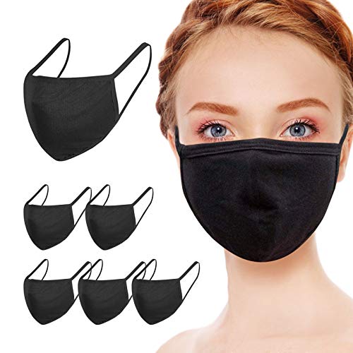 （Fulfilled by Amazon）Cotton Unisex Face Reusable for Cycling Camping Travel for Kids Teens Men Women - 6 pack