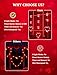 YOUNGAR Valentine's Day Heart Window Lights, 5FT 65LED Battery/USB Powered with Timer, Waterproof with 8 Modes Memory for Home Bedroom Birthday Party Indoor Outdoor Decor, Red