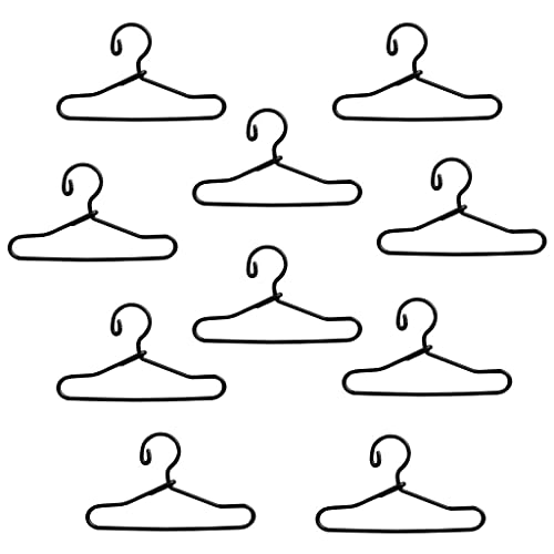 predolo 10 peças de cabides de casaco em miniatura/3 1/6 1/8 1/12 e OB11 Bonecas Vestido Calças Vest