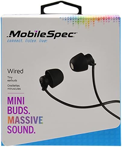 MobileSpec MBS10301 Silicone Tiny Wired Earbuds - Black image 5