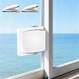 2 Pack Sliding Door Lock with 3M Adhesive - Child Safety Sliding Glass Door Lock for Sliding Glass Doors, Sliding Windows, Sliding Closets & Patio Doors - Easy Installation, No Drilling Required