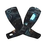 JxWCher Future Robot Print Cooling Arm Sleeves, Sports Cover for Golf, Cycling, Running - Breathable Ice Silk Sun Sleeves