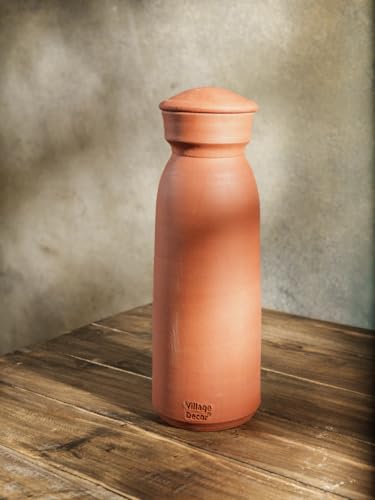 Village Decor Bouteille d'eau en argile - 1000 ml (1)
