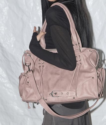 Bolso Tote Grande de Cuero con Tachuelas Mujer miniatura 2