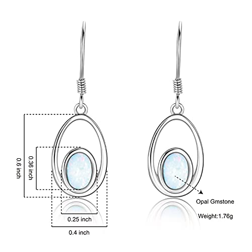 Dangle Drop Opal Earrings For Women, 925 Sterling Silver Opal Dangle Earrings For Women Girls #TOP4