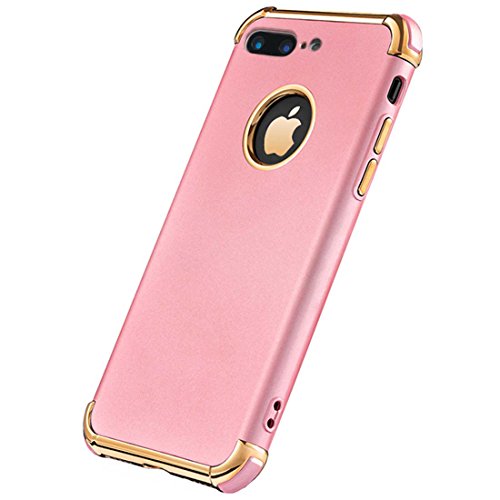 Tverghvad Compatible for iPhone 8 Plus Case, Ultra Slim Flexible Matte Cover Case for iPhone 8 Plus (Rose Gold)