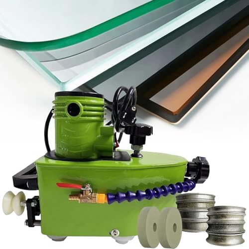 Portable Electric Glass Edging Machine - 8000 RPM Glass Edger for DIY Crafts, Straight & Round Bevel Polishing, Diamond Edge Grinder for Glass & Stone Art