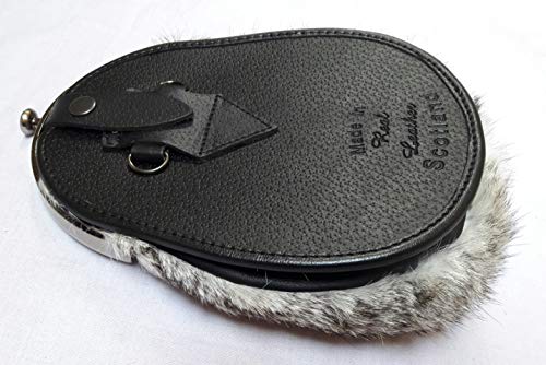 Generic Scottish Kilt Grey Rabbit Fur Full Dress Sporran Unique Enamel Thistle Cantle4