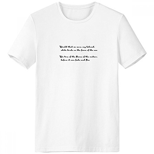 T-shirt blanc col rond homme imprimé oiseaux blancs en coton taille XXL