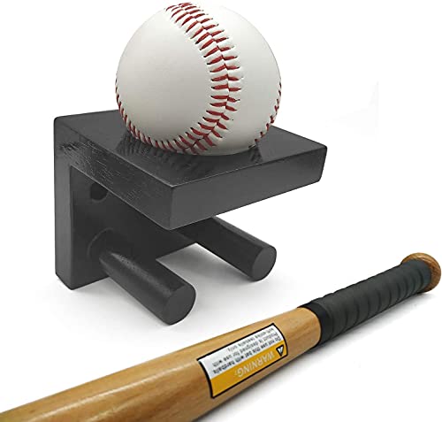Joinsi 2 Pack Baseball Bat Holder Wall Mount Display Stand Hanger, Softball Storage Rack #TOP1